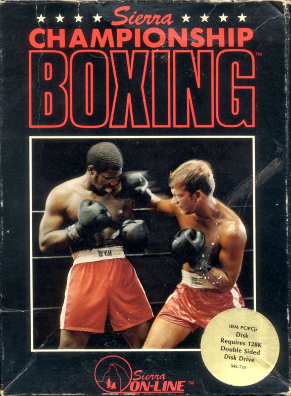 Sierra Championship Boxing box art for Commodore 64